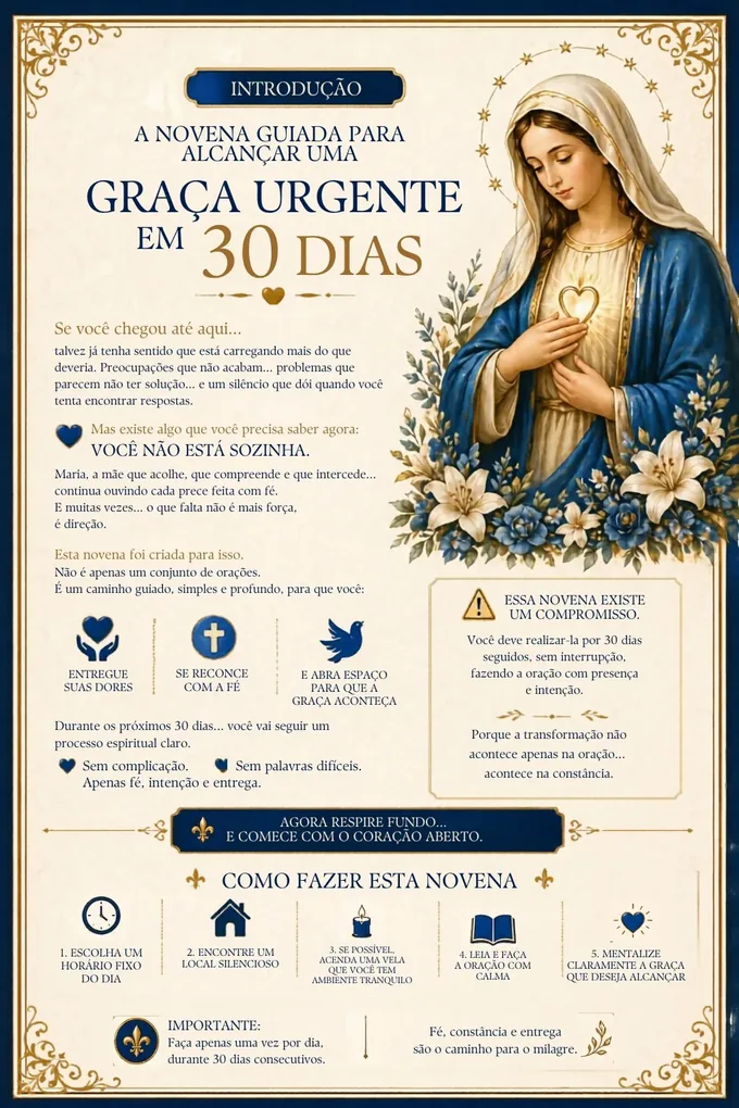 Ebook Graça Urgente — Novena Guiada em 30 Dias